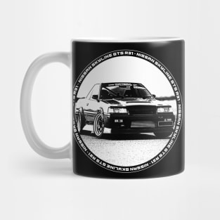 NISSAN SKYLINE GTS R31 Black 'N White 4 (Black Version) Mug